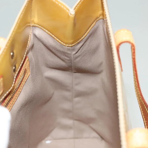 LOUIS VUITTON Monogram Vernis Reade MM Hand Bag Beige M91141 LV Auth BA3199 - Picture 10 of 16